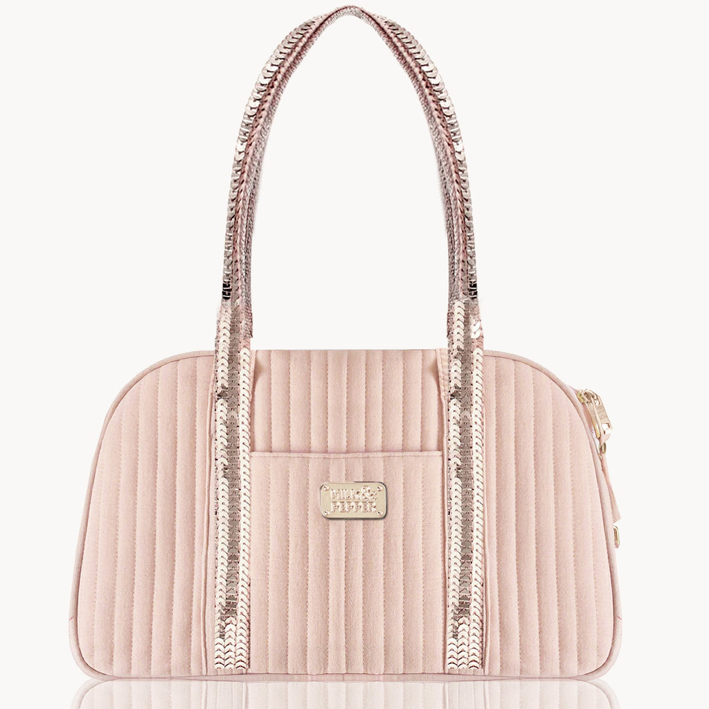 Sybille Powder Pink Quilted Carrier