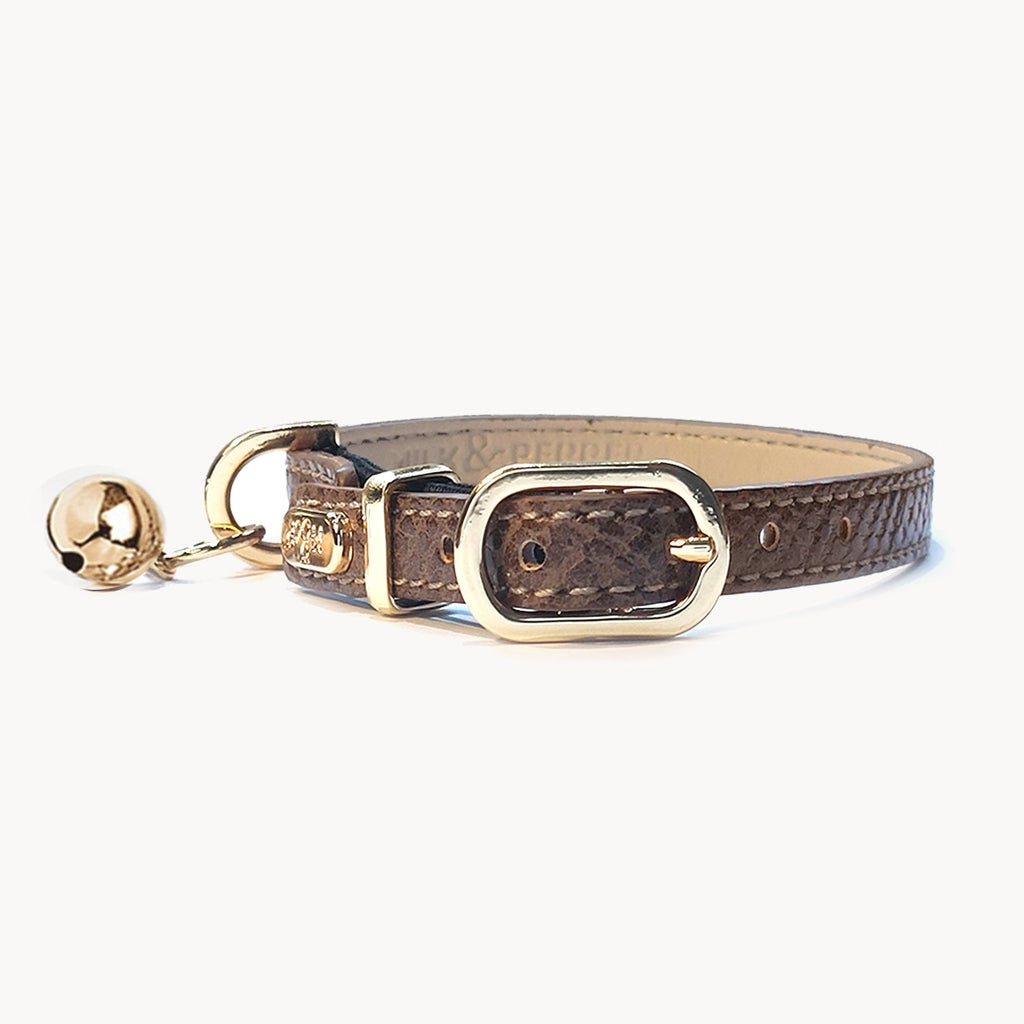 Pogona Brown Lizard-Effect Cat Collar