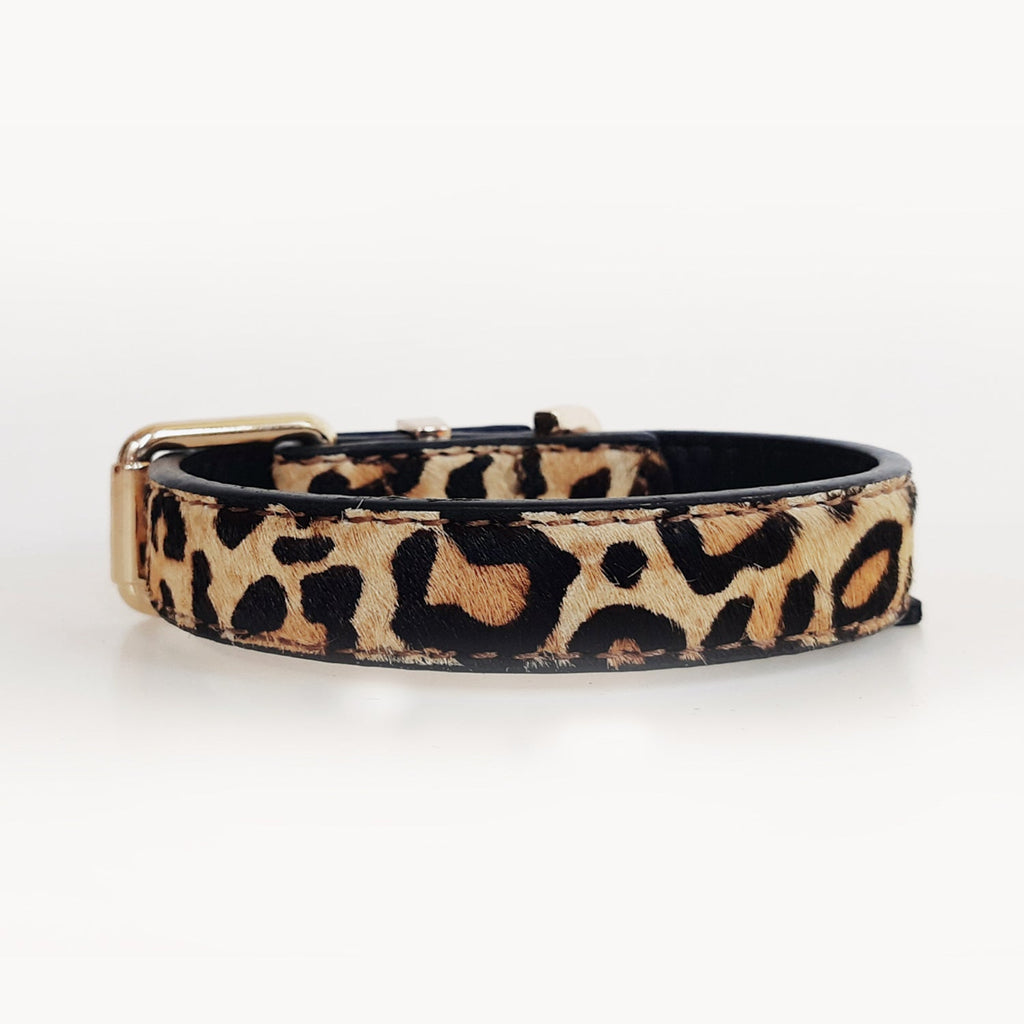 Leopard Leather Collar