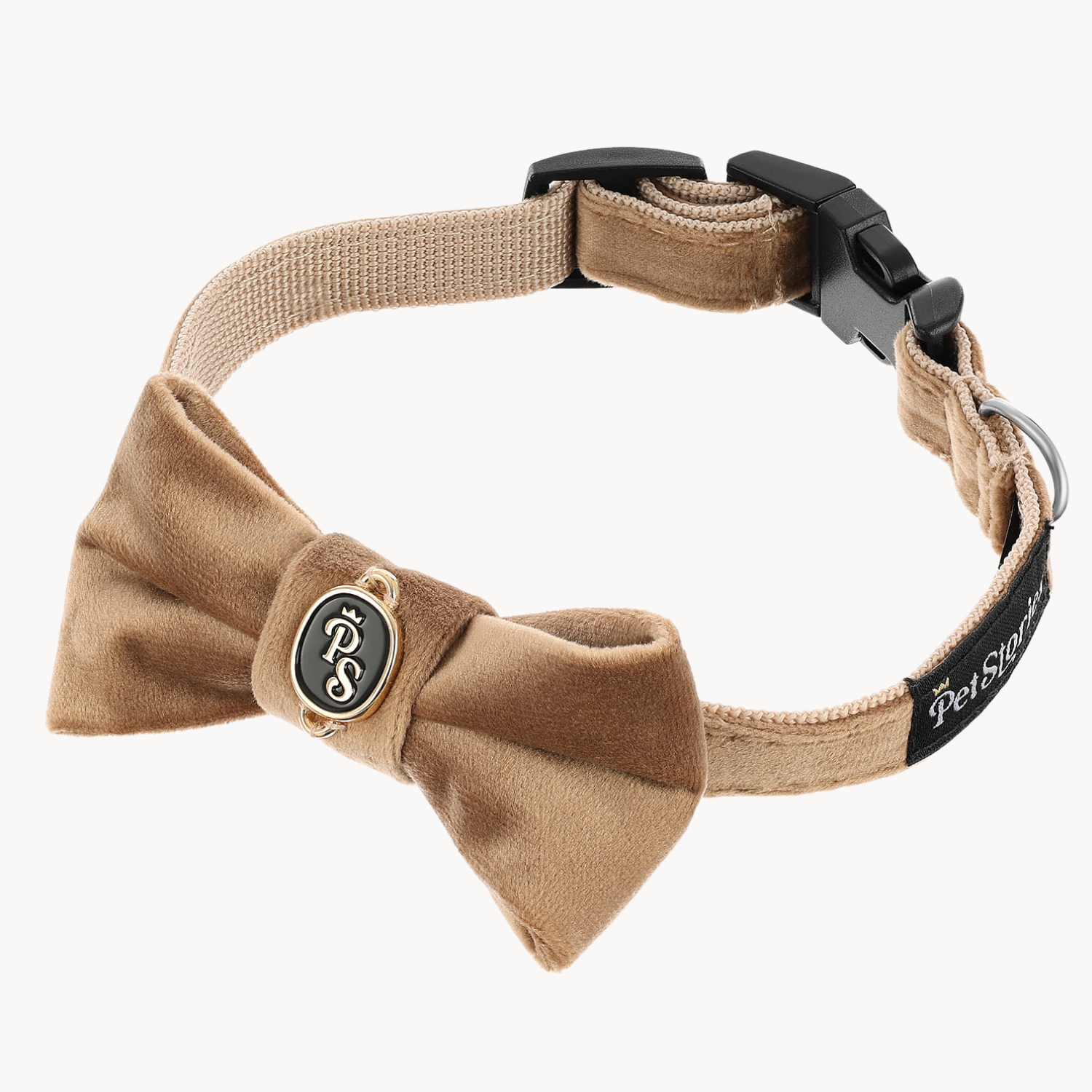 Velvet Dream Beige Bow Collar