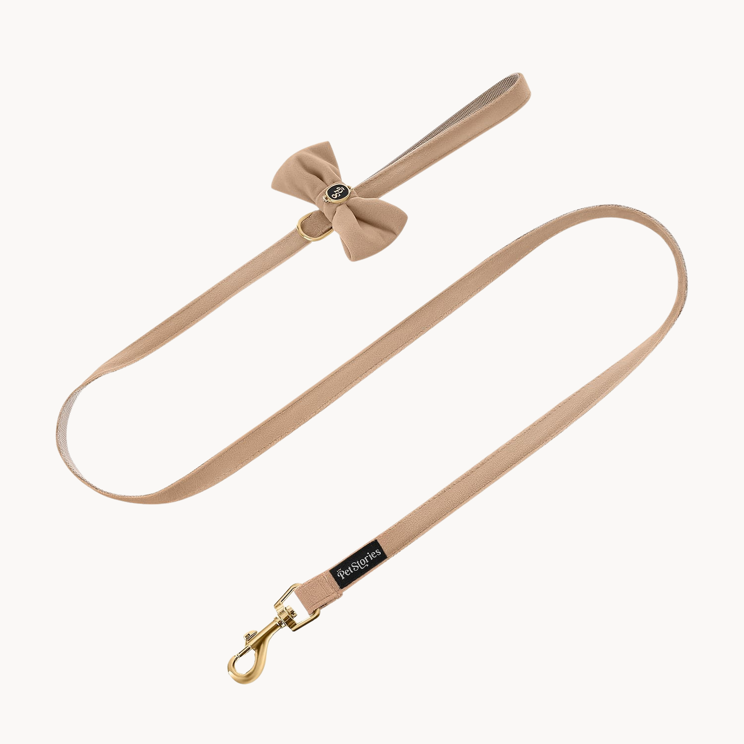 Velvet Dream Cream Bow Leash