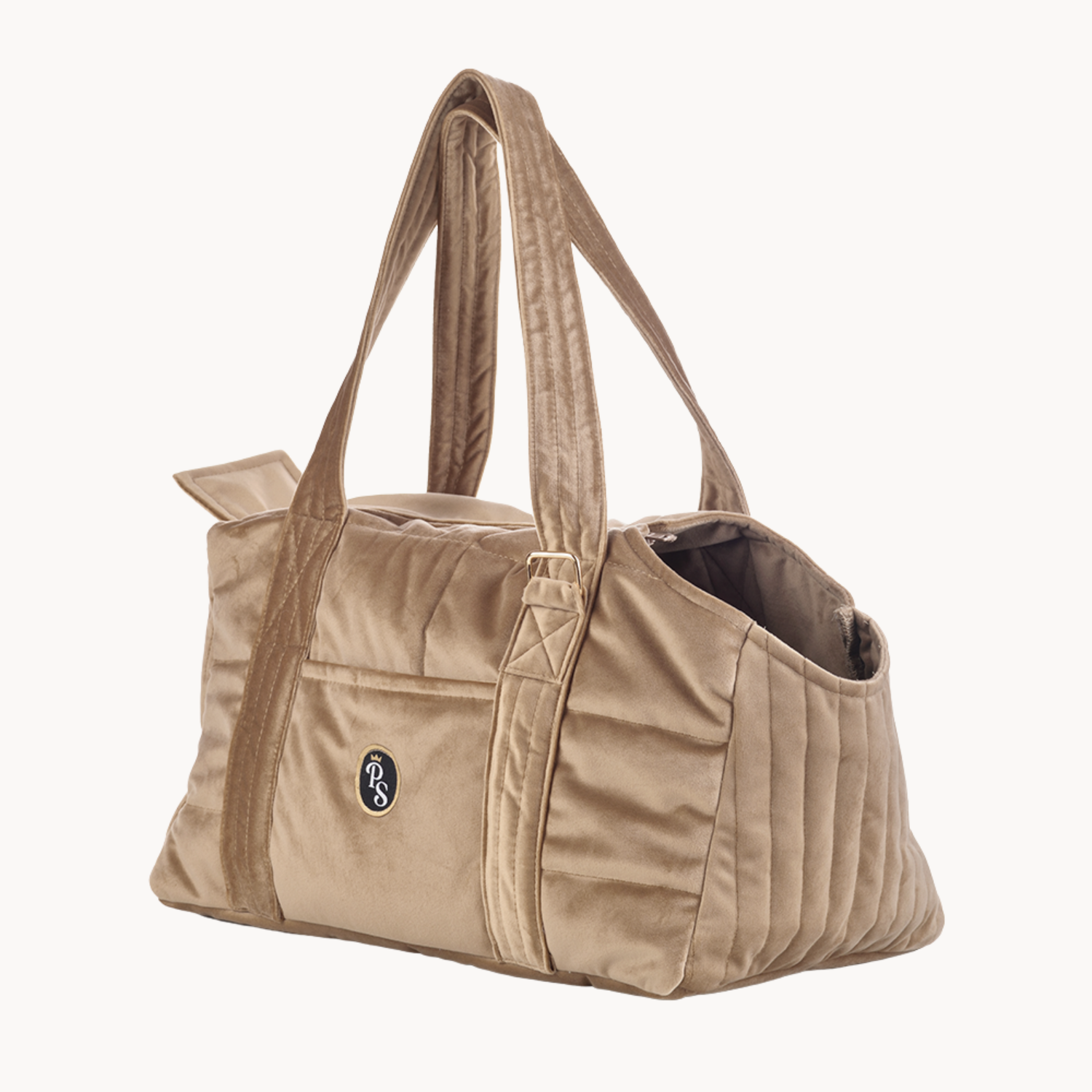 Velvet Dream Beige Pet Carrier Bag
