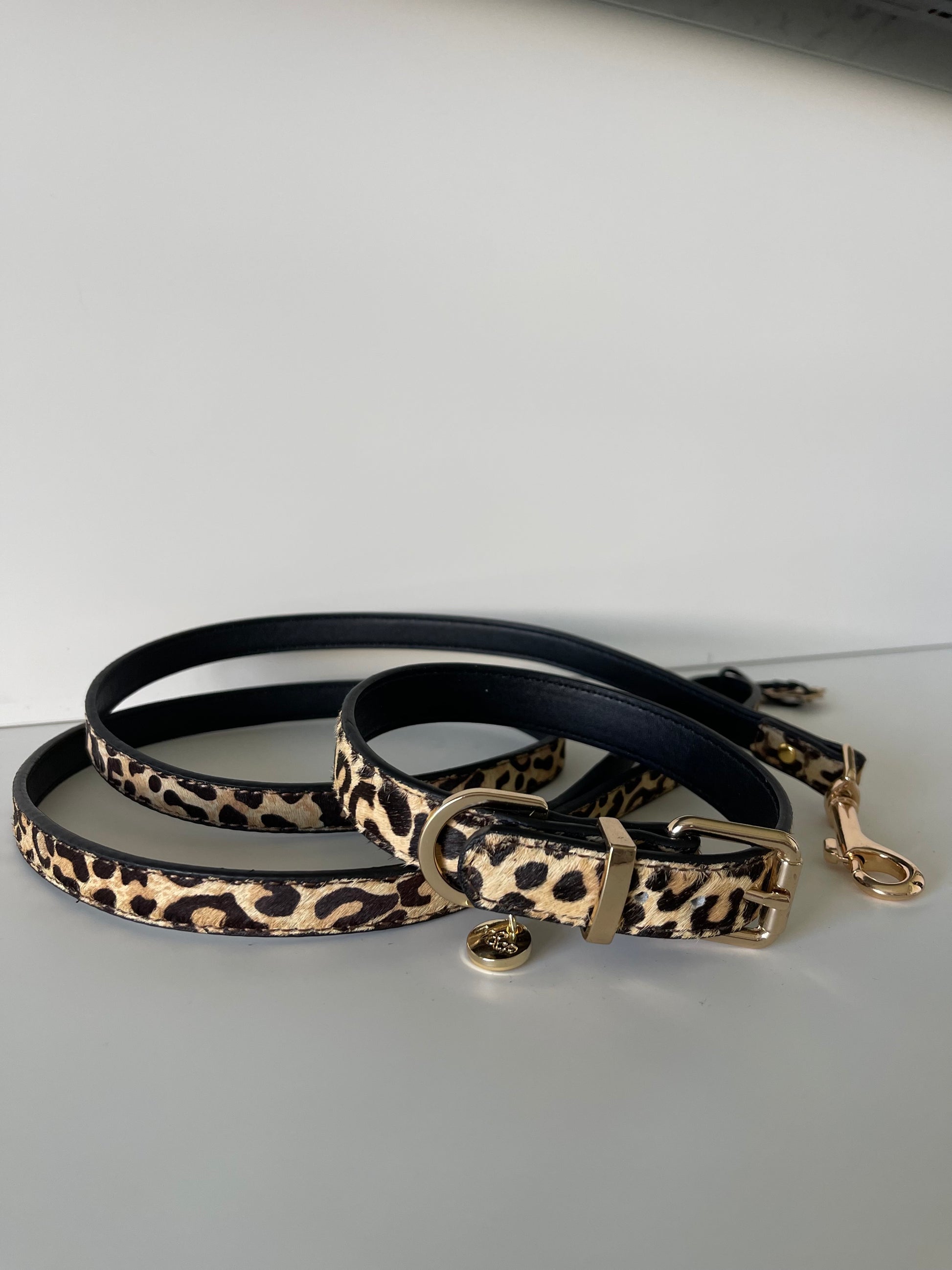 Leopard Leather Collar