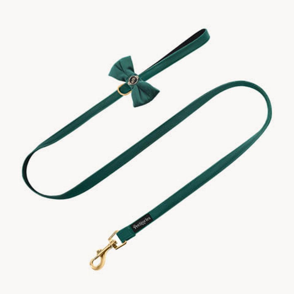 Velvet Dream Green Bow Leash