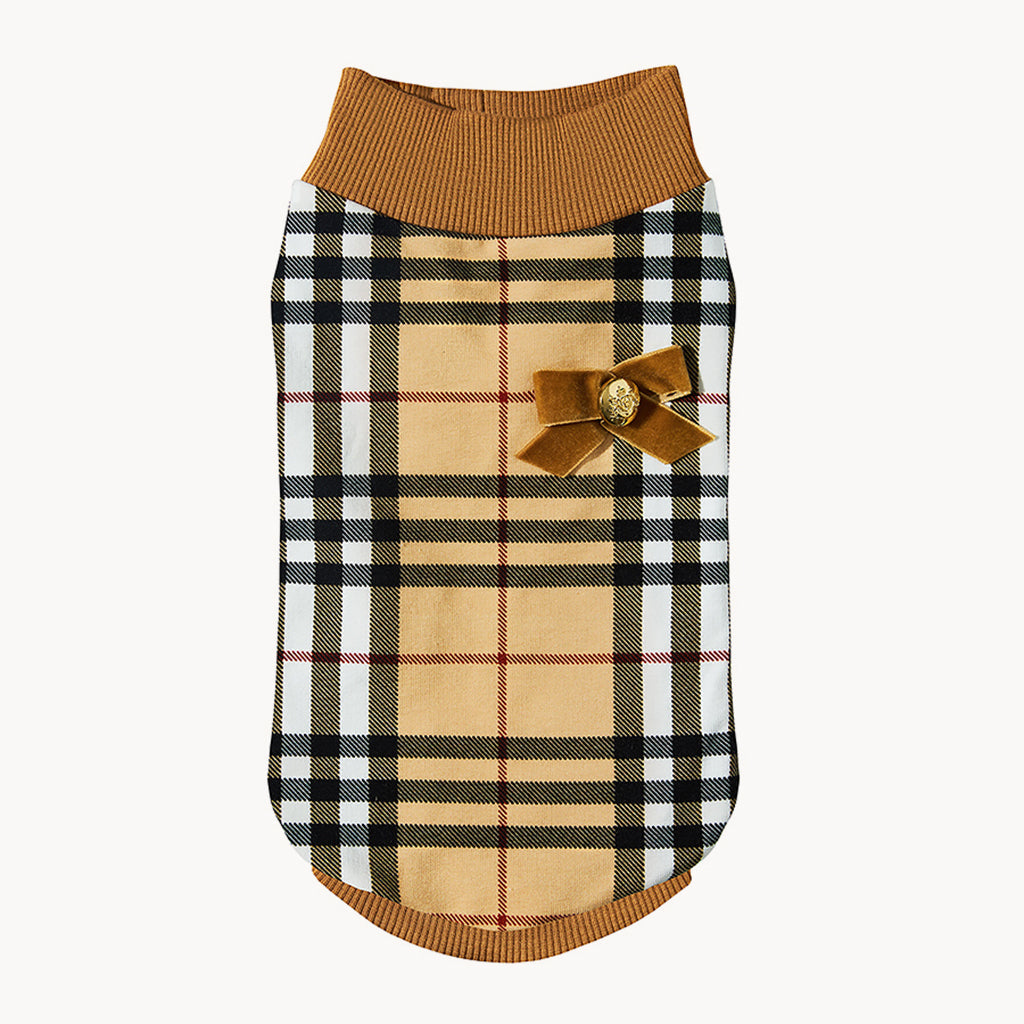 Check Brown Turtleneck for Dogs or Cats