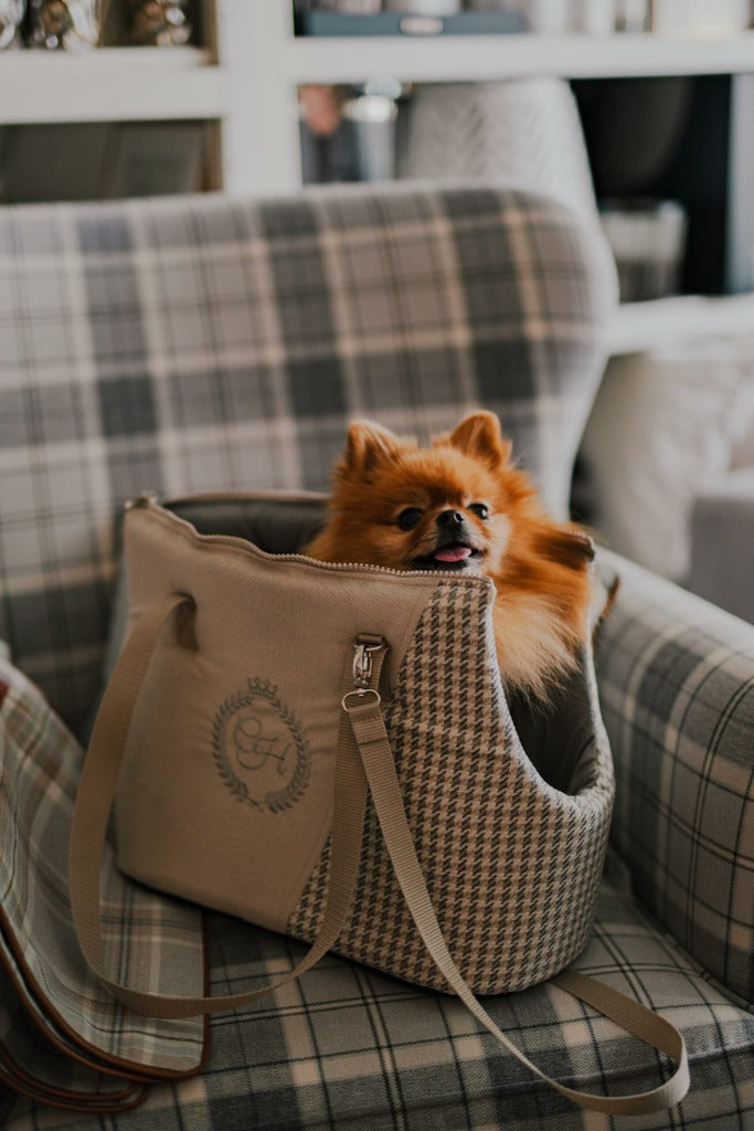 Berlin Ecru Pet Carrier Bag