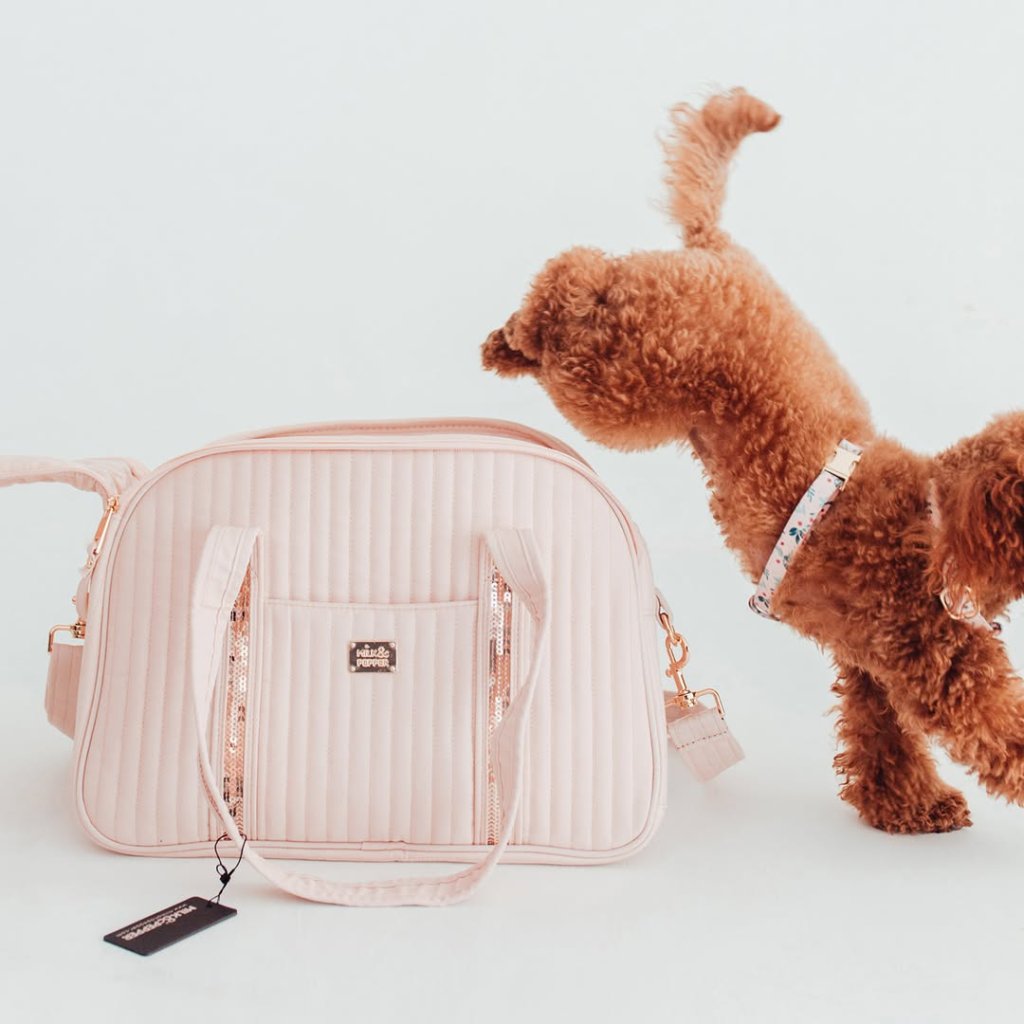 Sybille Powder Pink Quilted Carrier