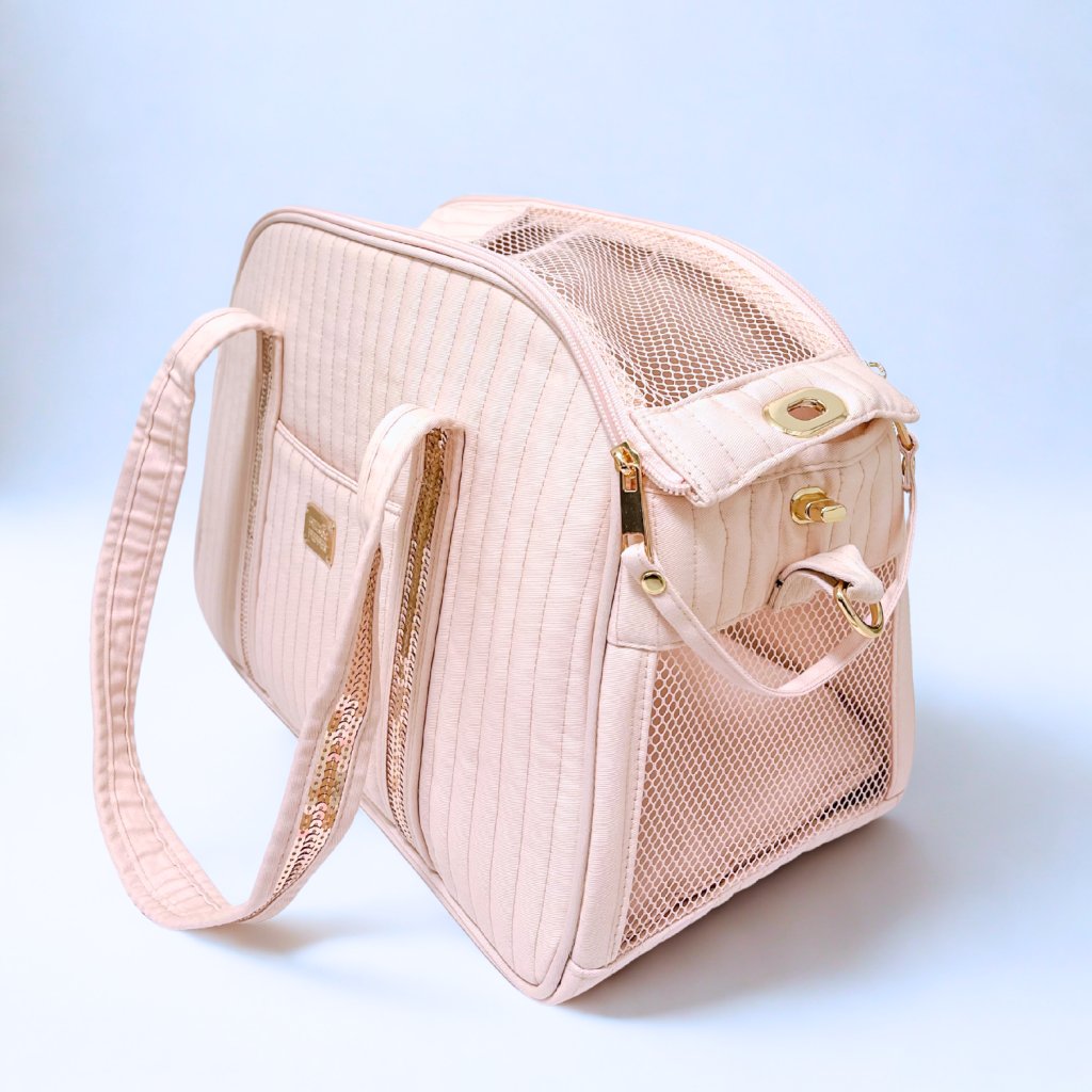 Sybille Powder Pink Quilted Carrier