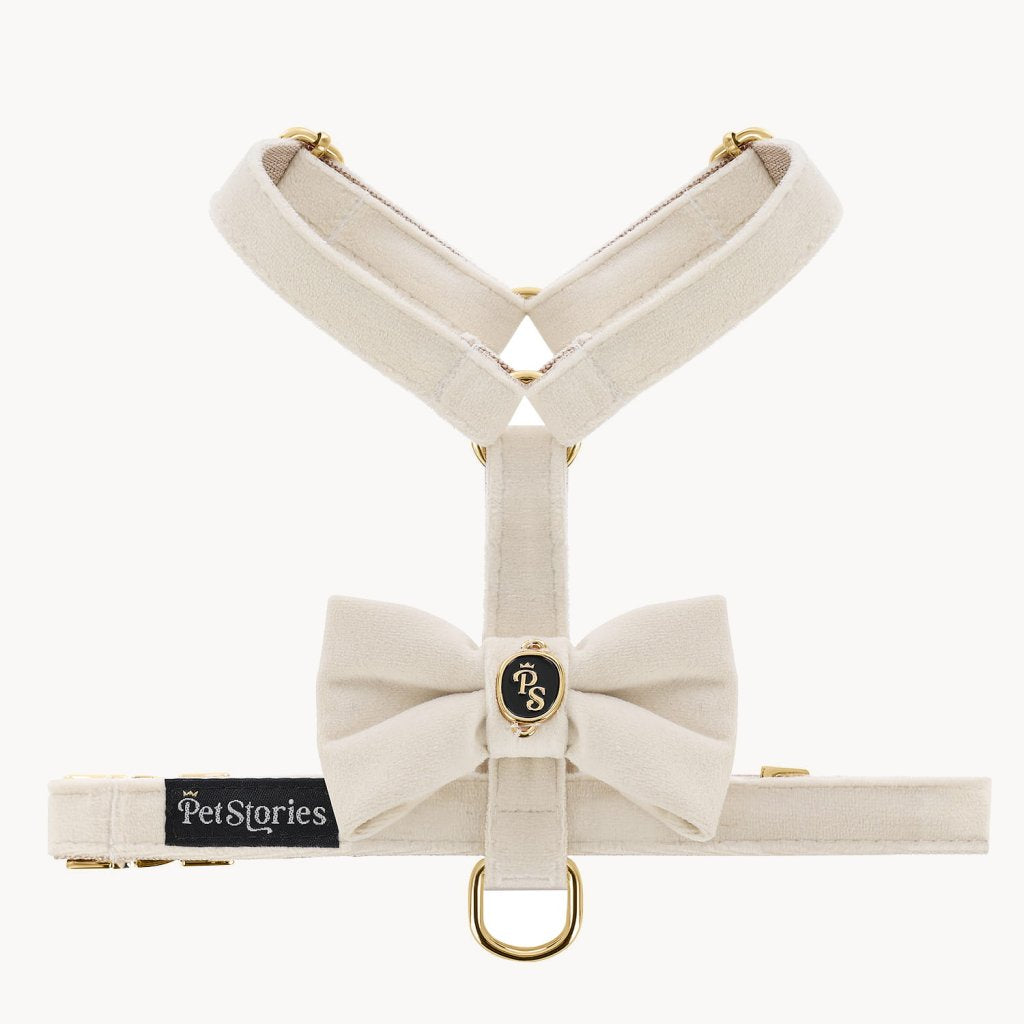 Velvet Bow Ecru Harness