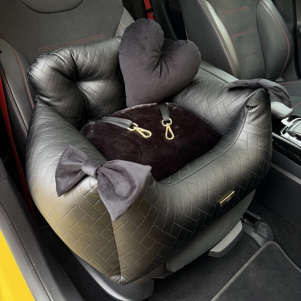 Black Elegance Exclusive Vegan Leather Car Seat