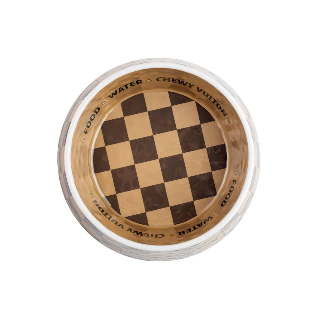 Checker Chewy Vuiton Bowl