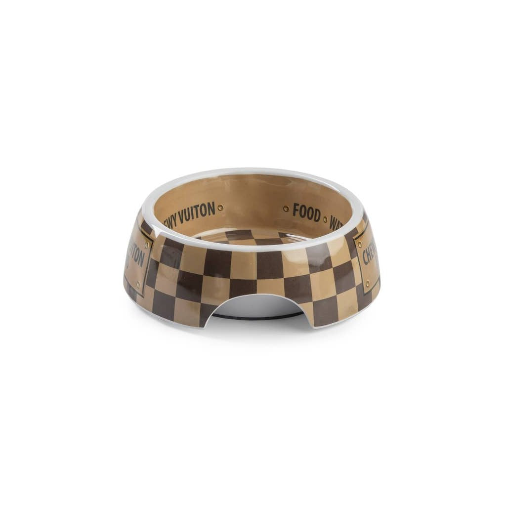 Checker Chewy Vuiton Bowl