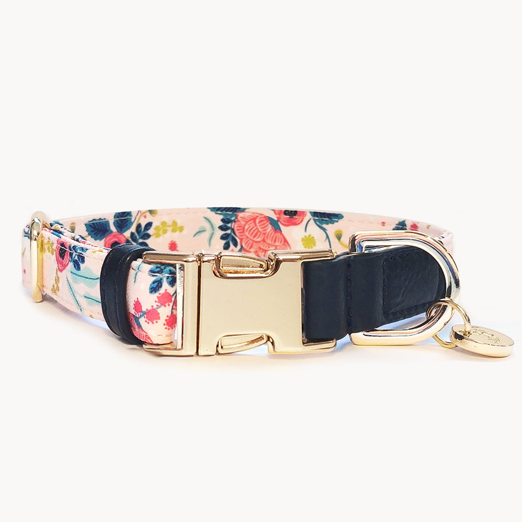 Fleuri Floral Dog Collar in Blush Pink
