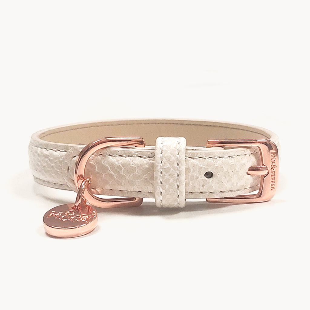 Pogona Cream Dog Collar