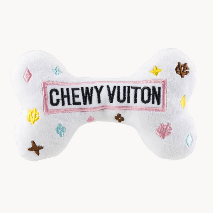 Chewy Vuiton White Bone Plush Toy