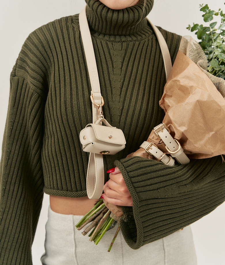Vegan Beige Dog Collar