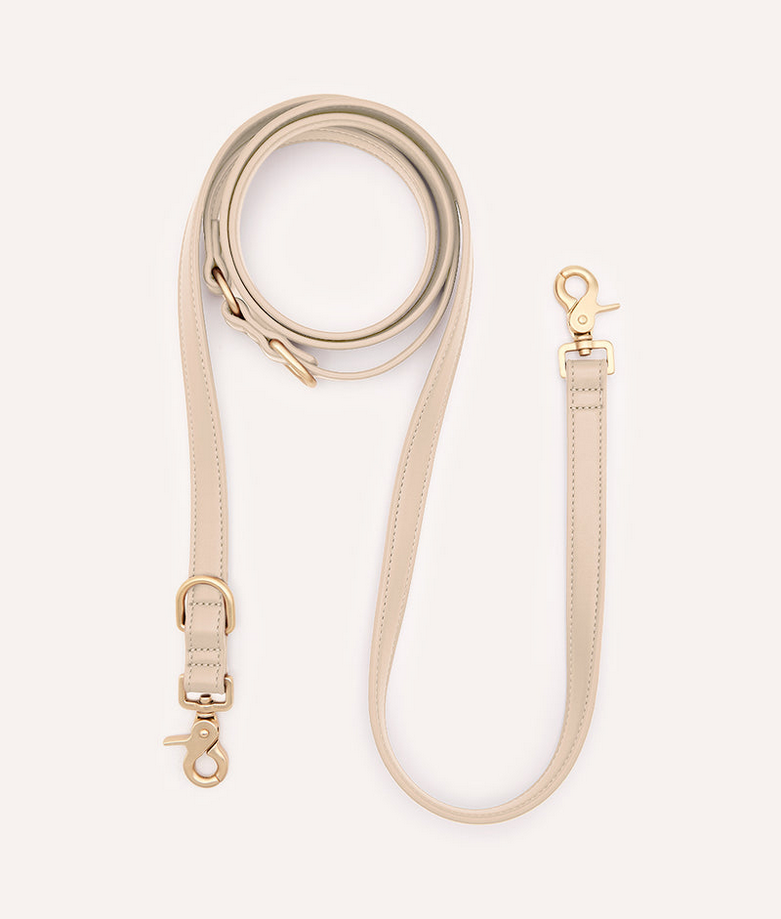 Multi-Position Beige Vegan Dog Leash
