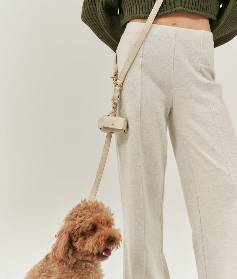 Multi-Position Beige Vegan Dog Leash