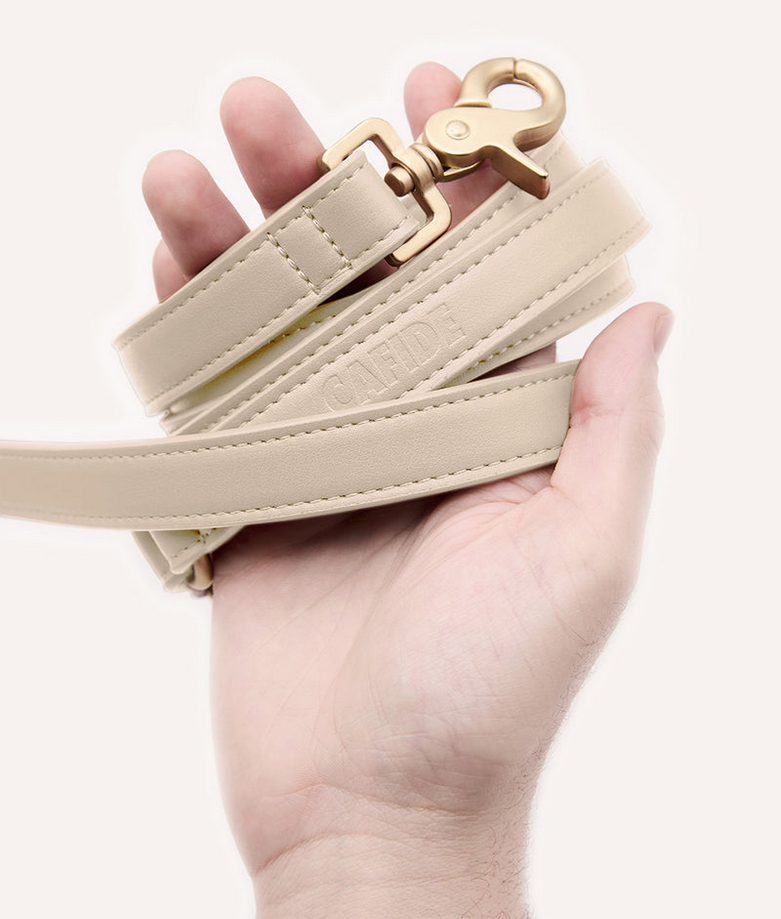 Multi-Position Beige Vegan Dog Leash