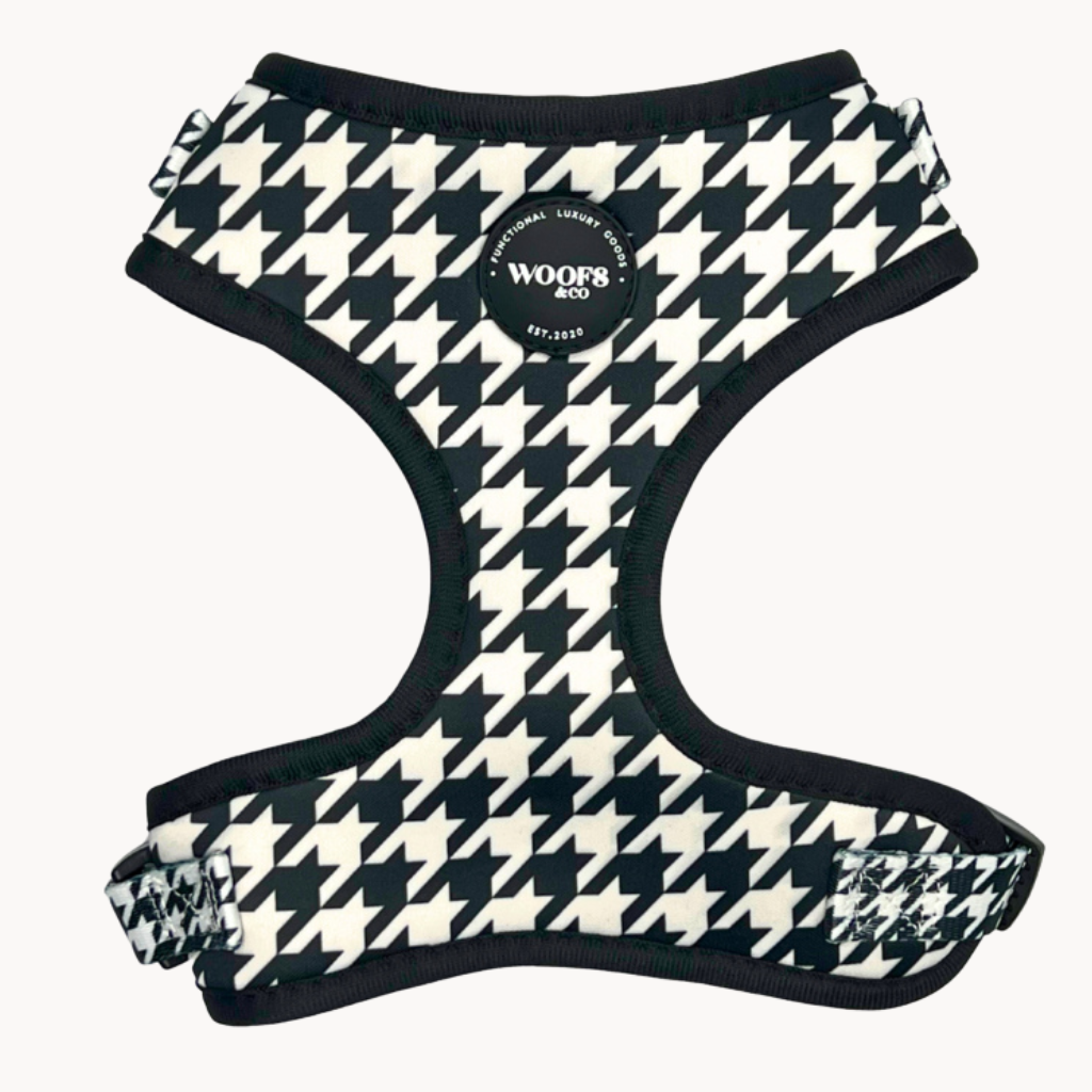 Houndstooth Black Edition Dog Harness