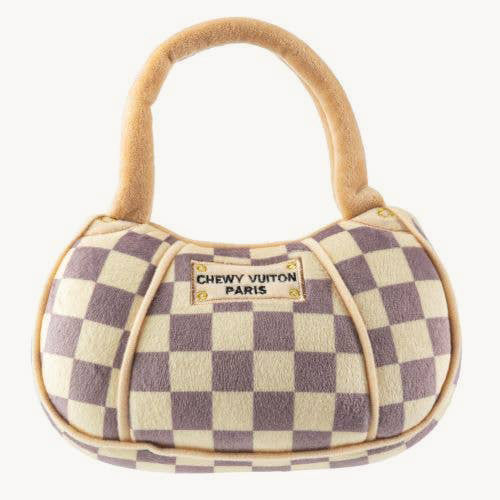 Checker Chewy Vuiton Handbag Plush Toy