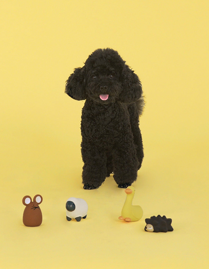Happy FarMini Nora Latex Squeaky Toy for Cats & Small Dogs