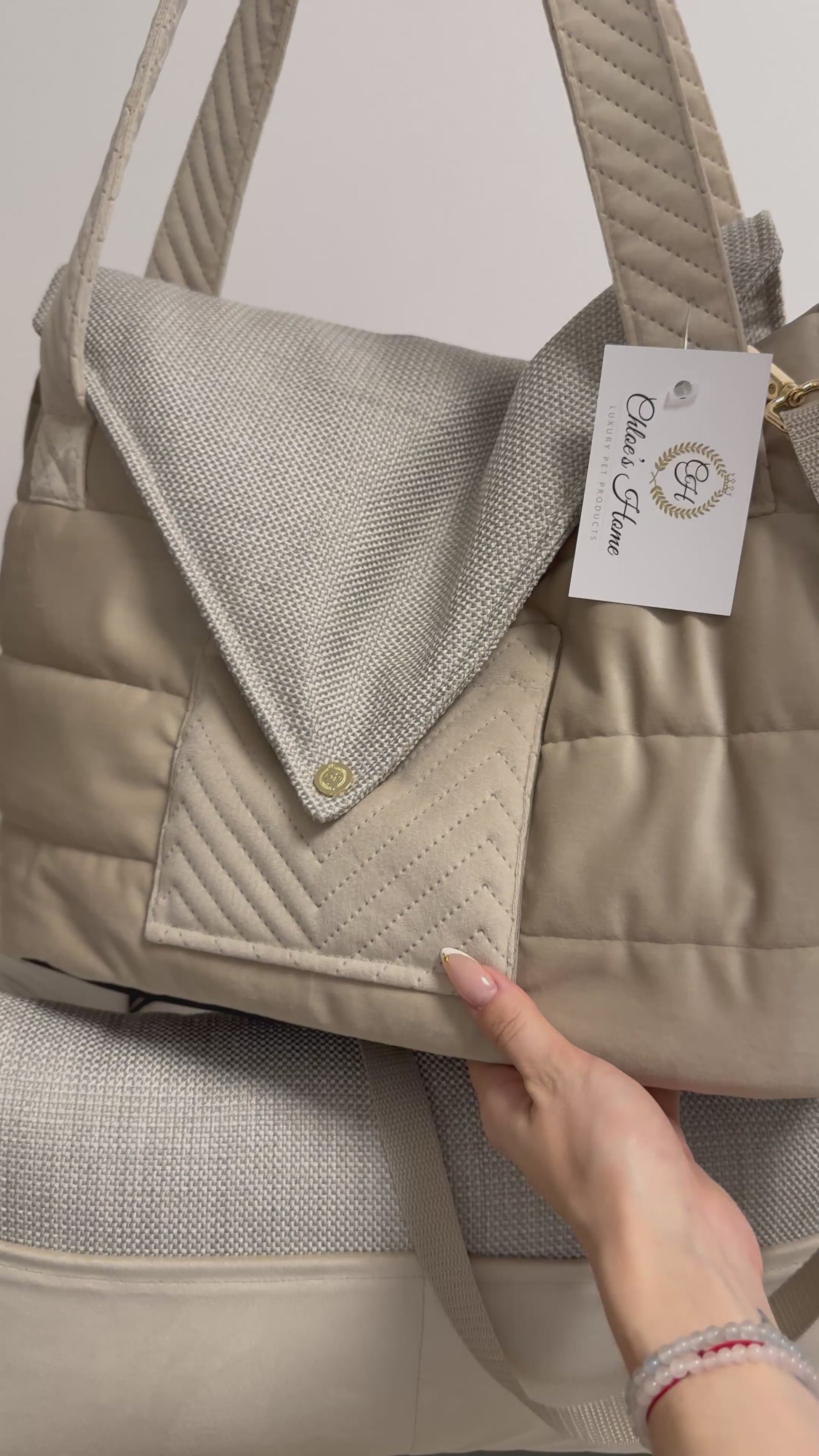 Lisbon Ecru Pet Carrier Bag